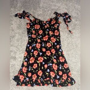 Black floral sundress
